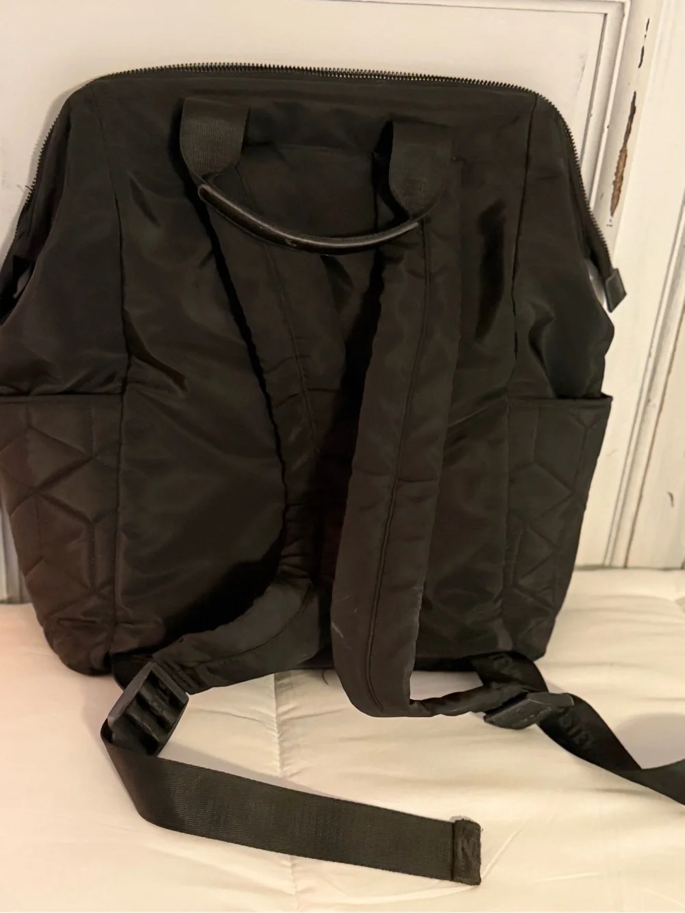 Steve Madden Black Quilted Backpack